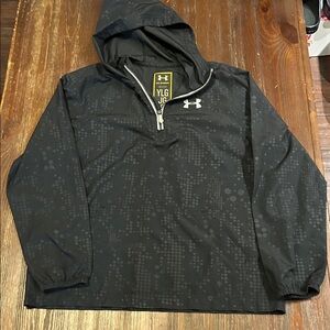Under Armour Black Patterned Quarter-Zip Jacket